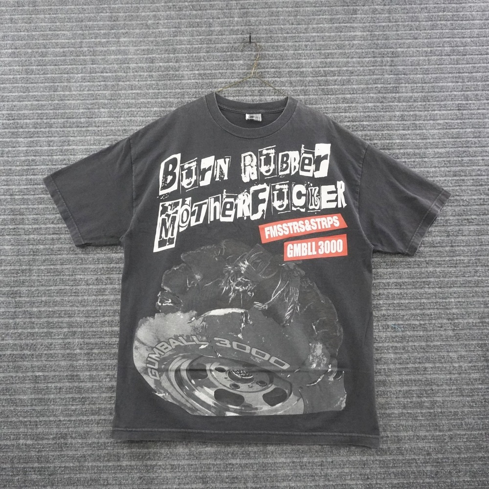 Vintage Famous Stars & Straps T-Shirt Mens XL Black Gumball 3000 Graphic
